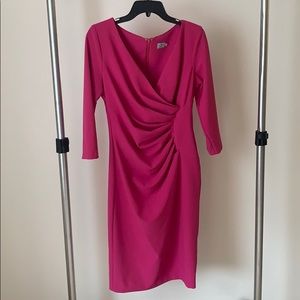 Diva Catwalk Faux Wrap Pink Dress